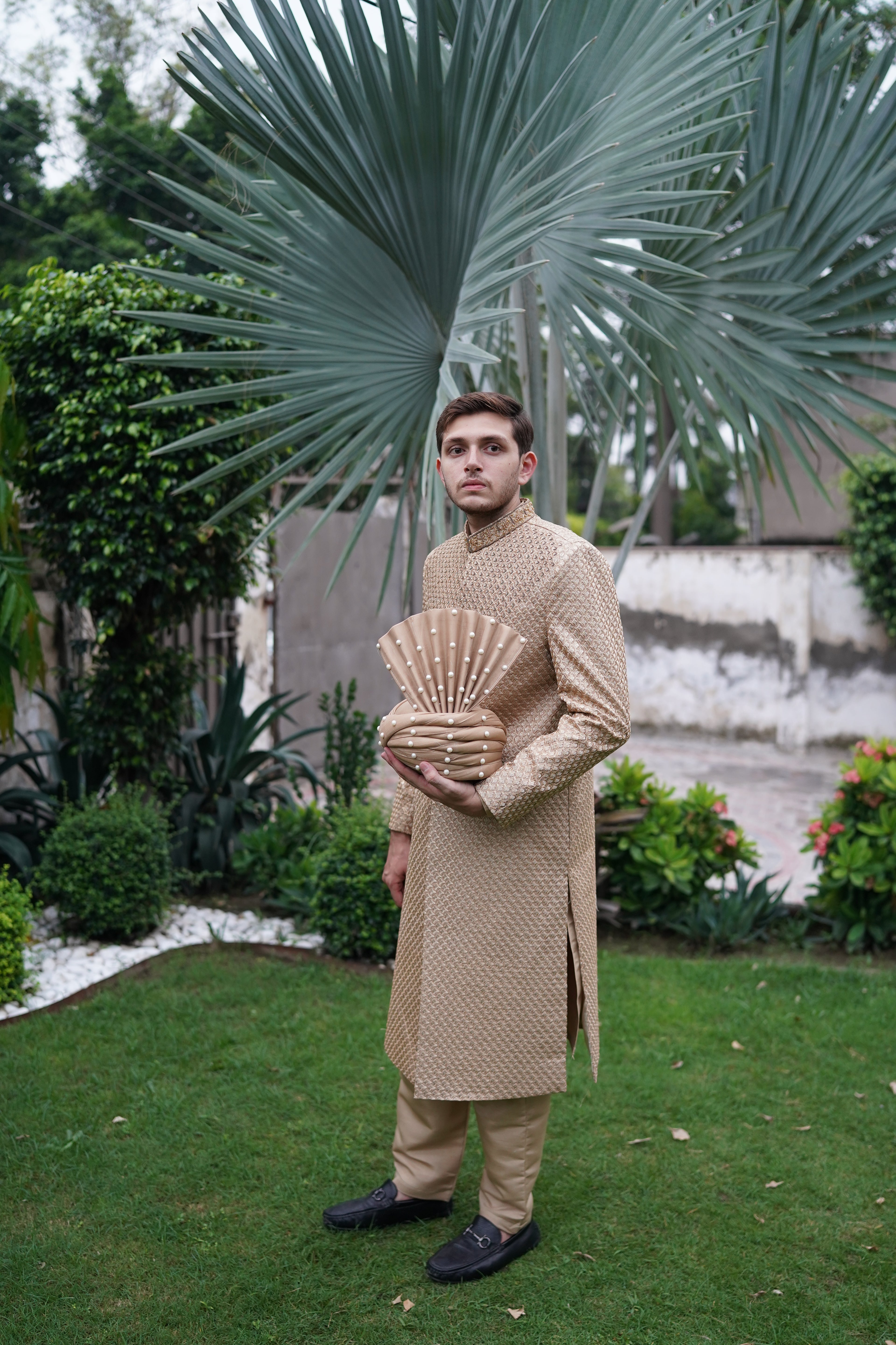 Antiuqe Gold Sherwani. Code S110